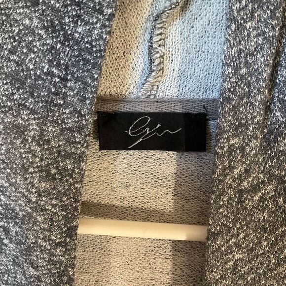 Cyrus Open Waterfall Lyn Sweater, M. Heather Grey - Picture 7 of 11